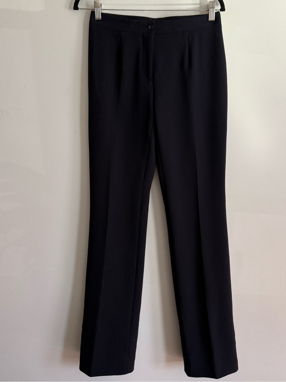 CELINE Navy Blue Wool Straight Leg Dress Pants Size 38